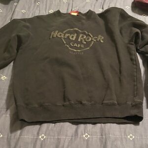 Hard Rock Cafe Seattle Black Crewneck Sweater